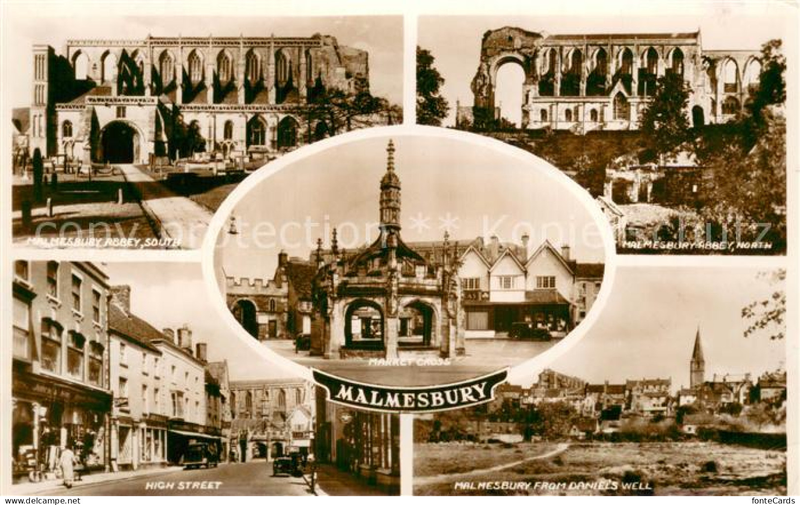 73782076 Malmesbury UK Abbey South Market Cross Abbey North High Street View Fro - Other & Unclassified