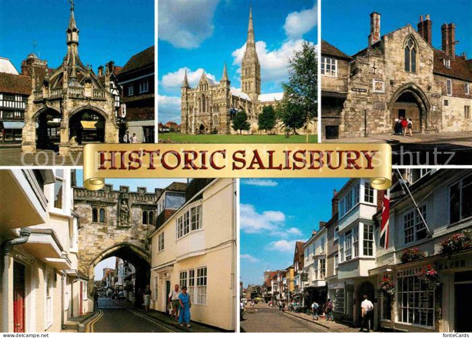 72800867 Salisbury Wiltshire Poultry Cross Cathedral St Anns Gate High Street Ga - Andere & Zonder Classificatie