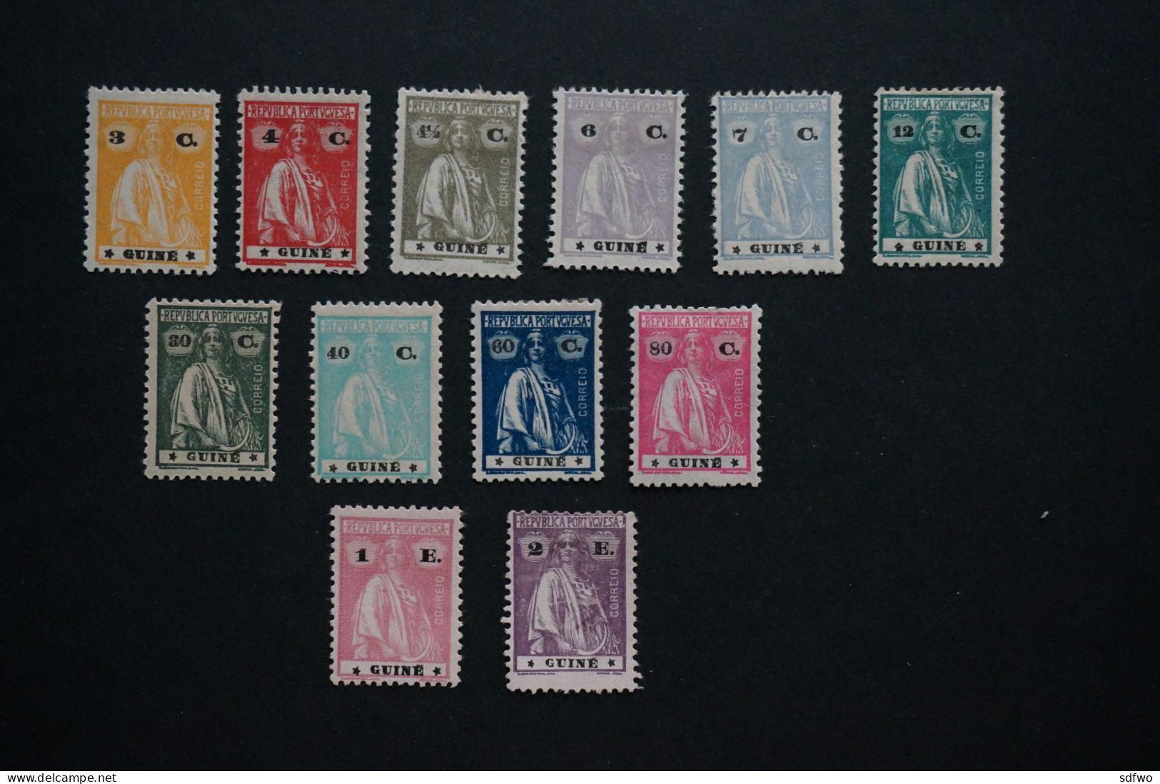 (Tv) Portuguese Guinea 1914/ 25 Ceres Set (MH) - Guinea Portoghese