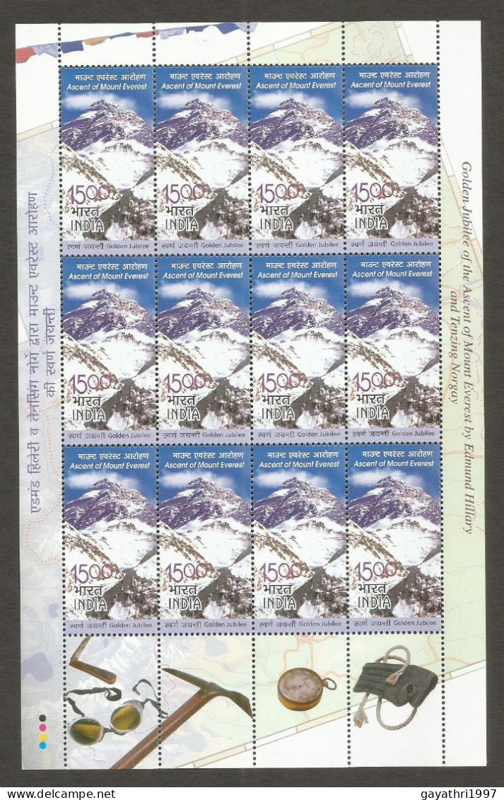 India 2003 Golden Jubilee Of Ascent Of MT.Everest MINT SHEET LET Good Condition  (SL-14) - Ungebraucht