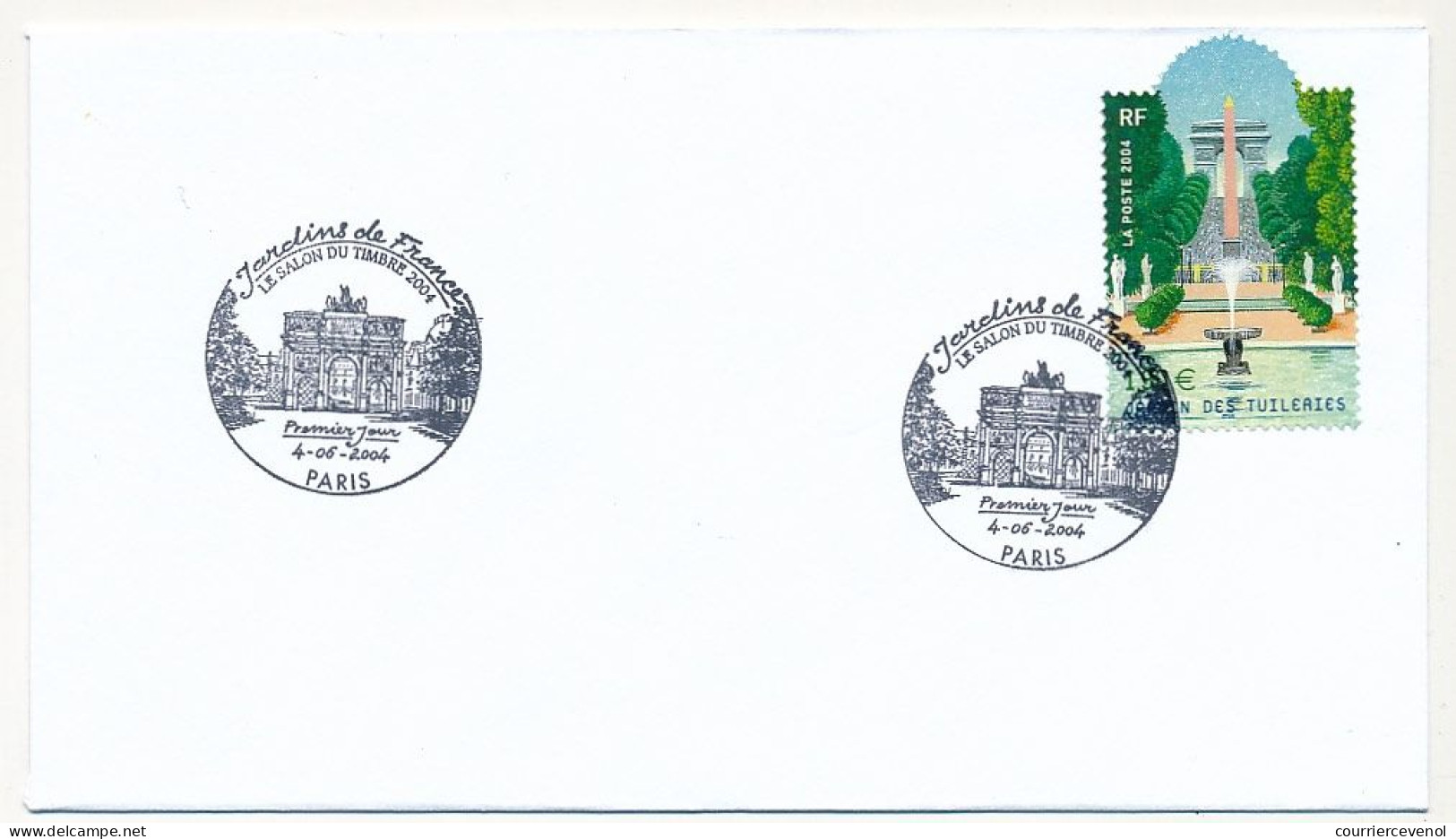 FRANCE - FDC 1,90e Luxembourg Et Buttes Chaumont - Paris 27/9/2003 + 2 Env. Non. Ill. Tuileries Et Parc Floral 4/6/2004 - 2000-2009