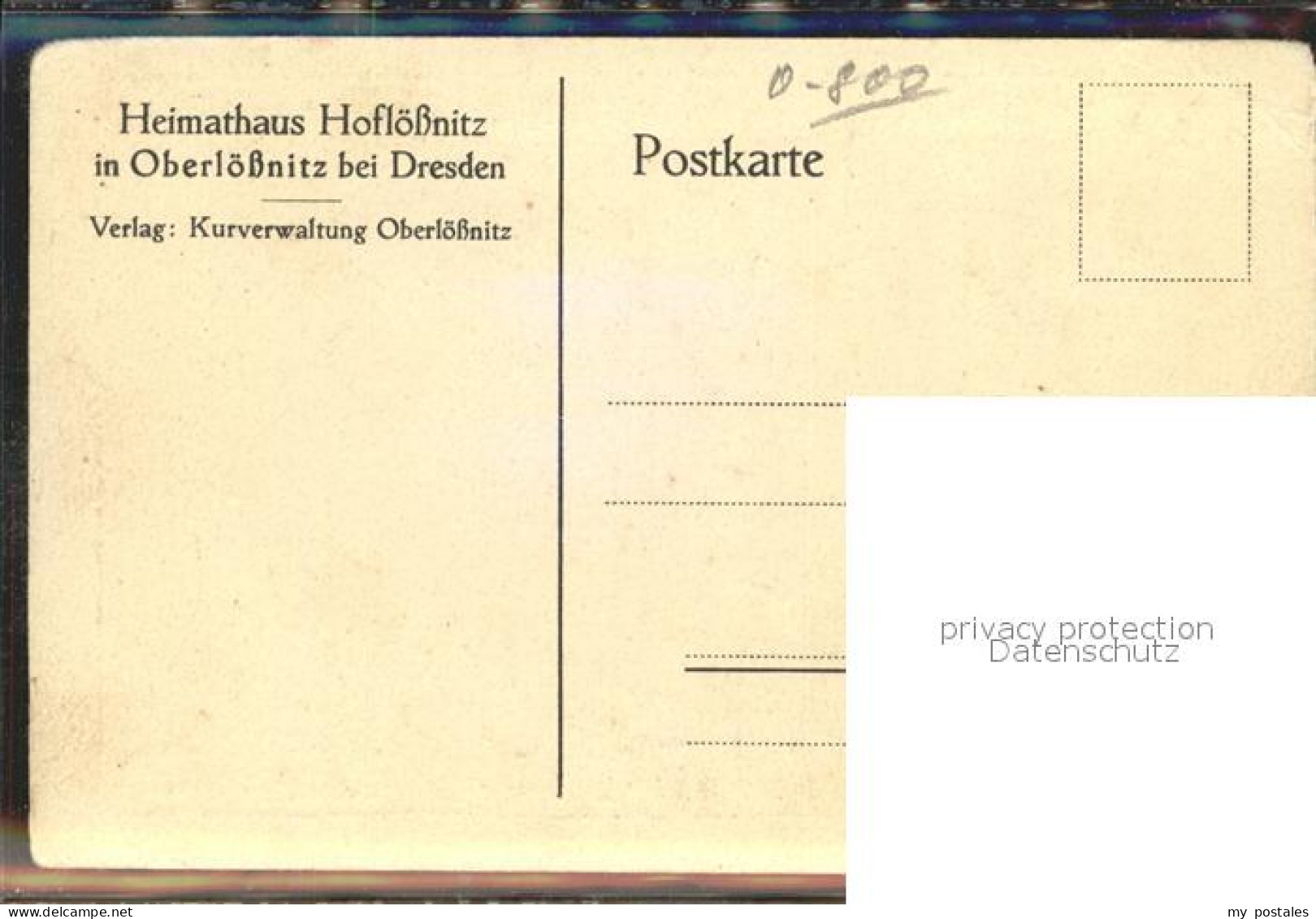 41974931 Oberloessnitz Schloss Hofloessnitz Heimathaus Zeichnung Kuenstlerkarte  - Radebeul