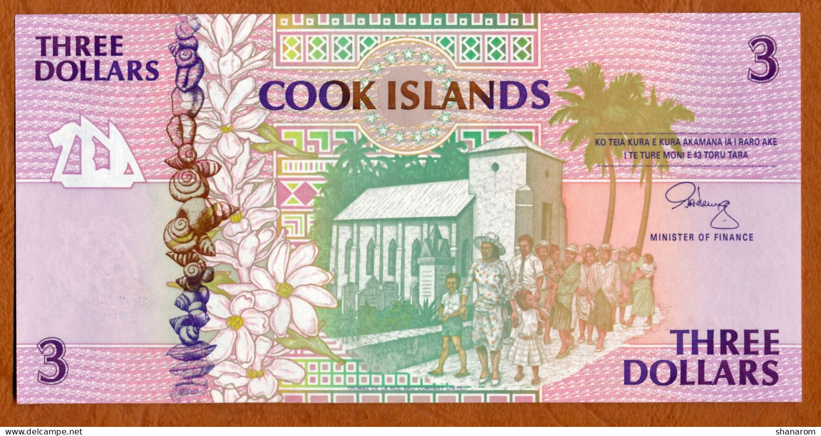 1992 // COOK ISLANDS // AITUTAKI // THREE DOLLARS // UNC // NEUF - Cook