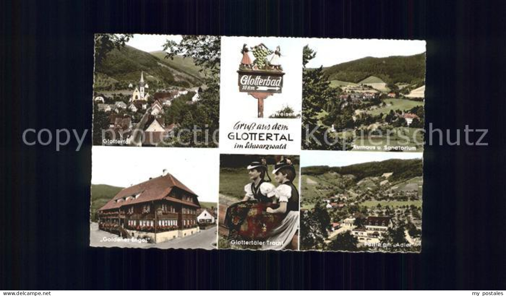 41955141 Glottertal Gasthaus Goldener Engel Kurhaus Sanatorium Hotel Adler Glott - Glottertal