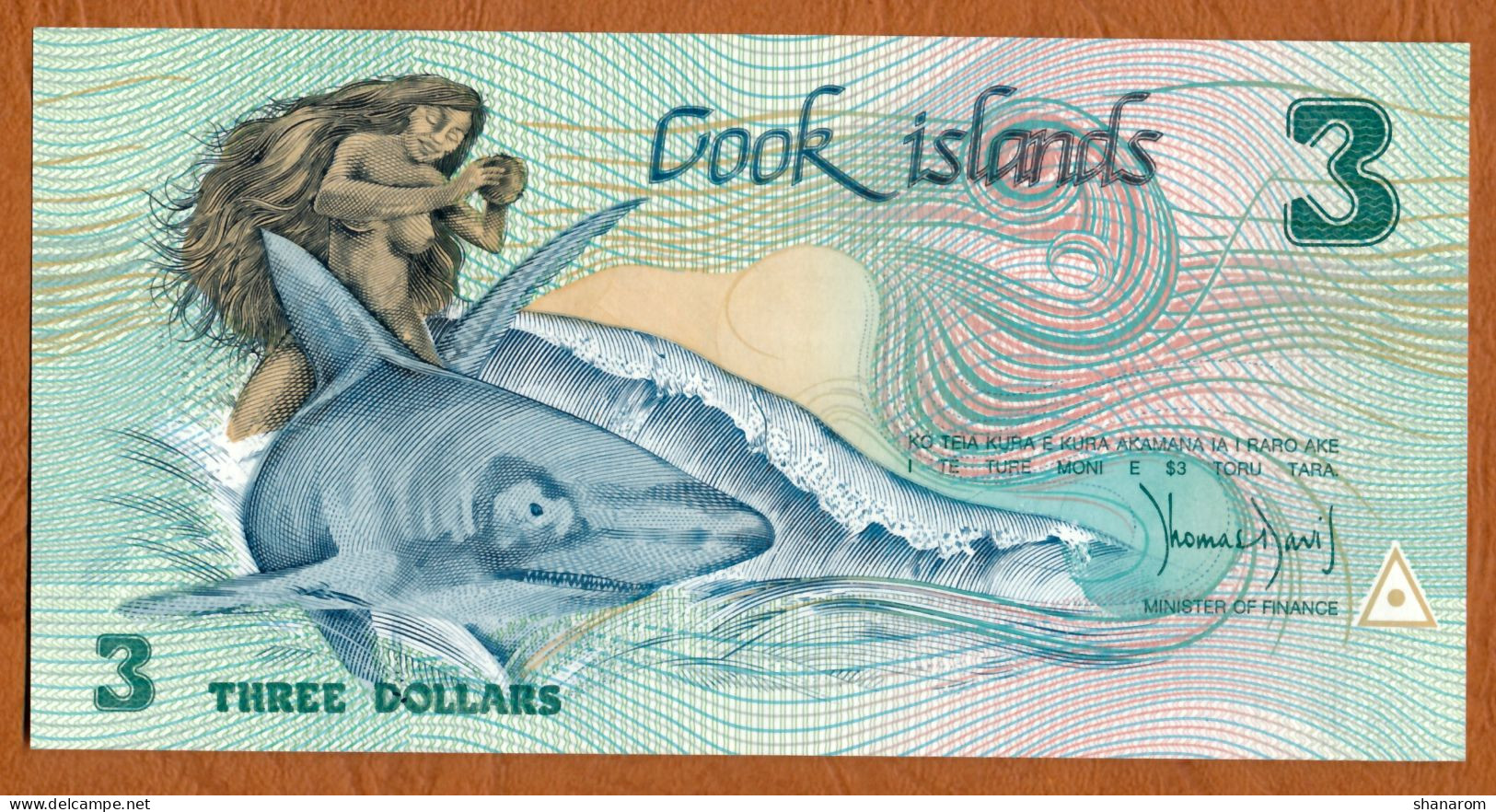 1992 // COOK ISLANDS // THREE DOLLARS // UNC // NEUF - Cook