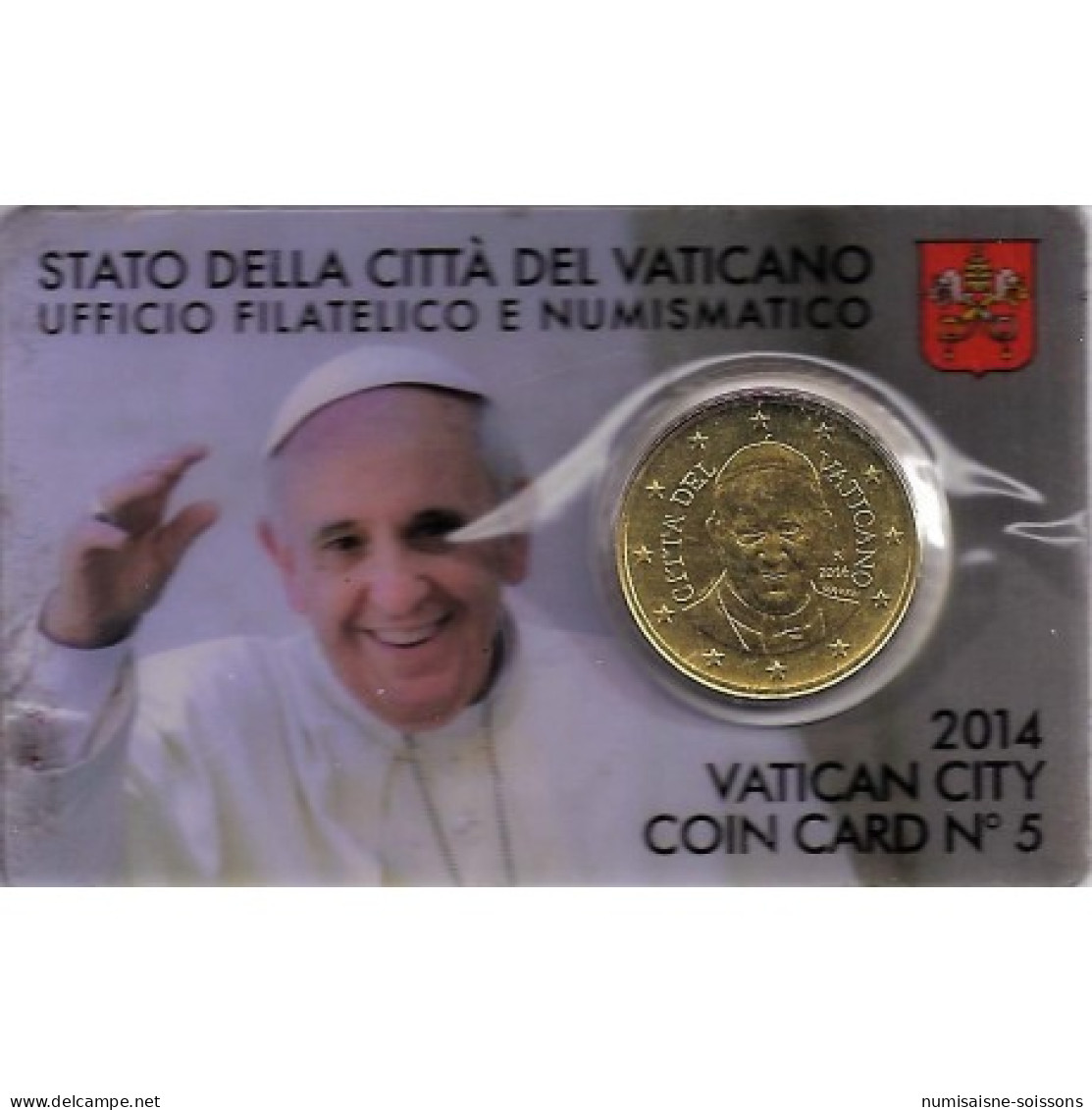 VATICAN - KM 460 - 50 CENT 2014 - COINCARD 5 - PAPE FRANCOIS - BU - Vatican