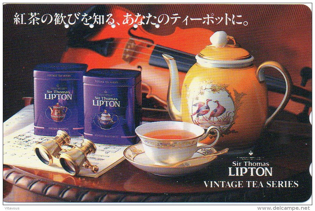 Thé Lipton Vintage Tea Series Jumelle Télécarte Phonecard Telefonkarten B489 - Japon