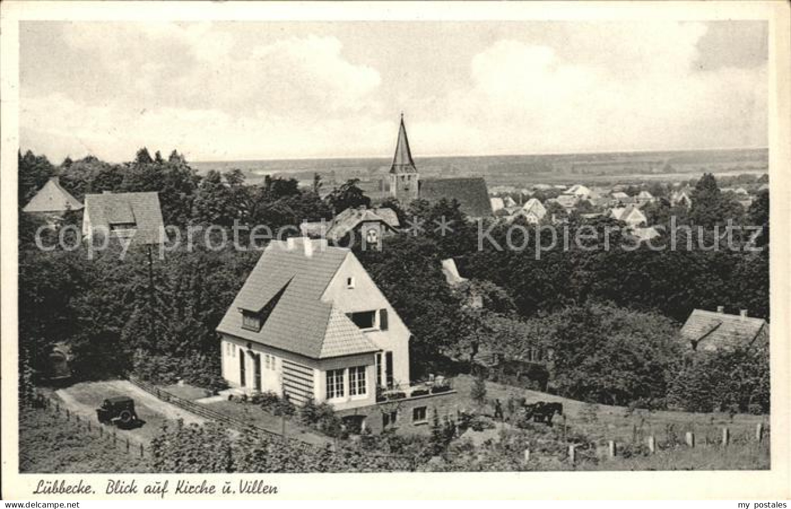 41553934 Luebbecke Westfalen Blick Auf Kirche Und Villen Luebbecke - Lübbecke