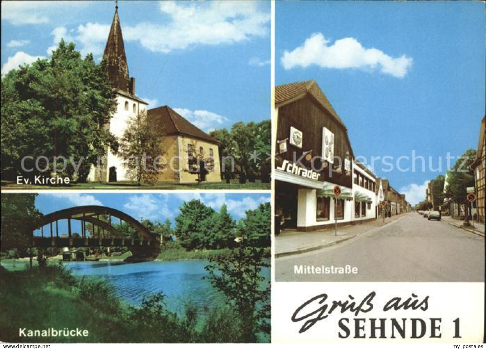 41553488 Sehnde Mittelstrasse, Ev.Kirche U.Kanalbruecke Sehnde - Sehnde