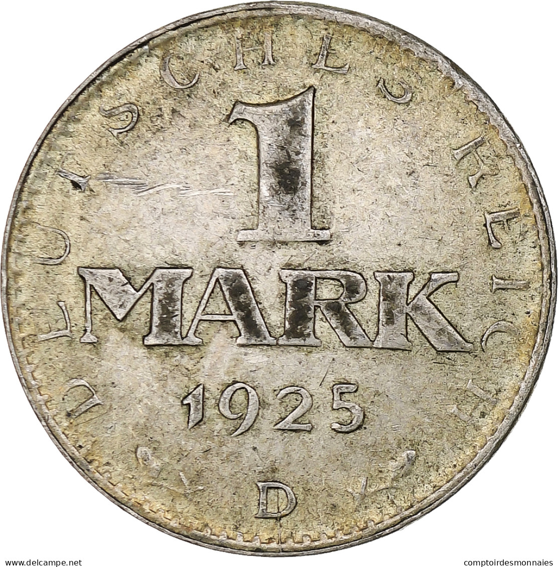 Allemagne, République De Weimar, Mark, 1925, Munich, Argent, TB+, KM:42 - 1 Mark & 1 Reichsmark