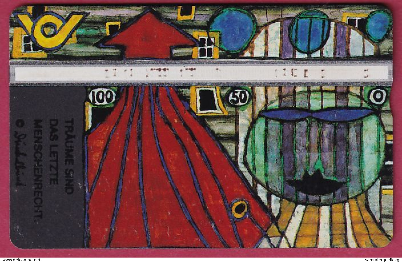 Österreich: Seltene Telefonkarte Von Friedensreich Hundertwasser, Gebraucht - Painting