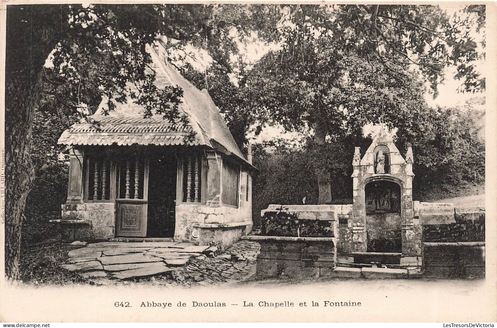 FRANCE - Daoulas - Abbaye De Daoulas - La Chapelle Et La Fontaine - Carte Postale Ancienne - Daoulas