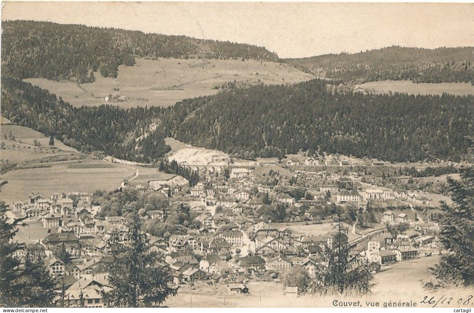 CPA (1908)) -16446-Suisse (NE)-Couvet -Vue Générale -Livraison Offerte - Couvet