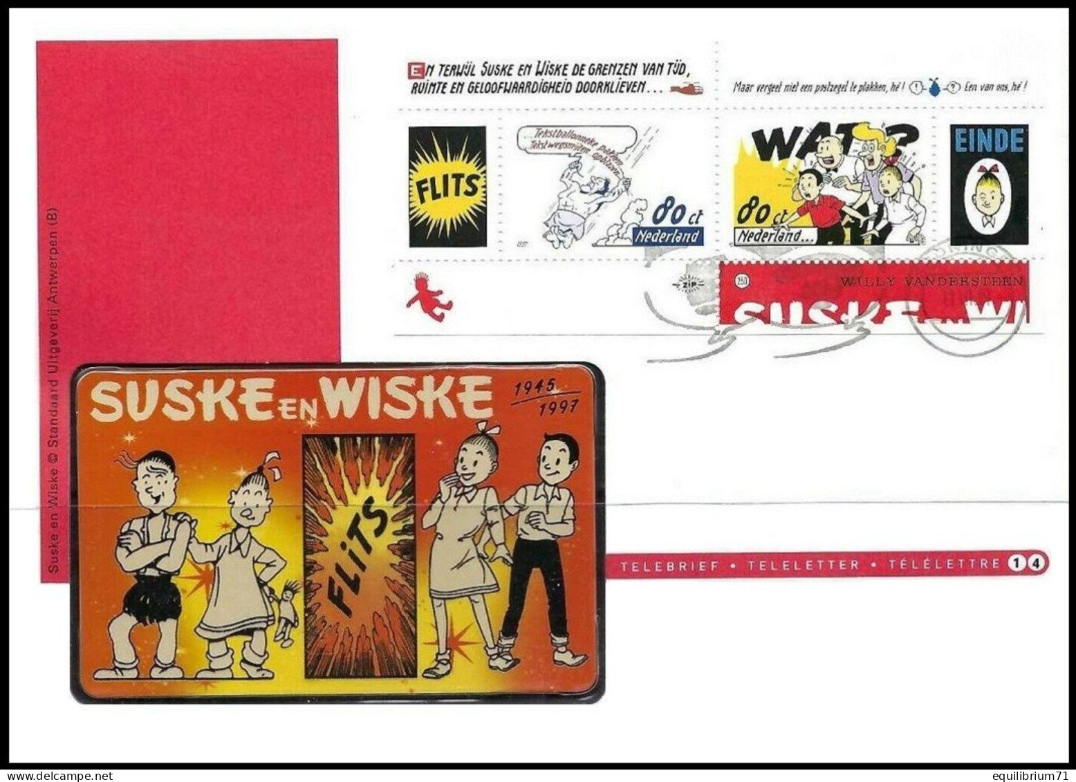 Pays-Bas / Nederland - FDC - TELEBRIEF 14° - Bob & Bobette / Suske En Wiske / Suske Und Wiske / Suske And Wiske - Philabédés (comics)