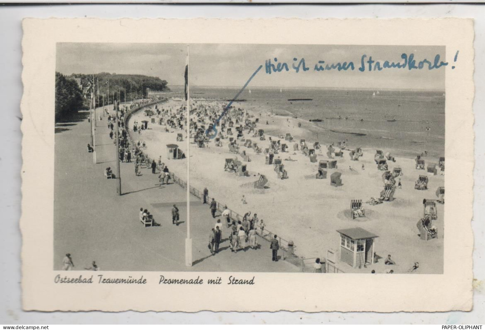 2400 LÜBECK - TRAVEMÜNDE, Promenade Und Strand, 1952 - Lübeck-Travemünde