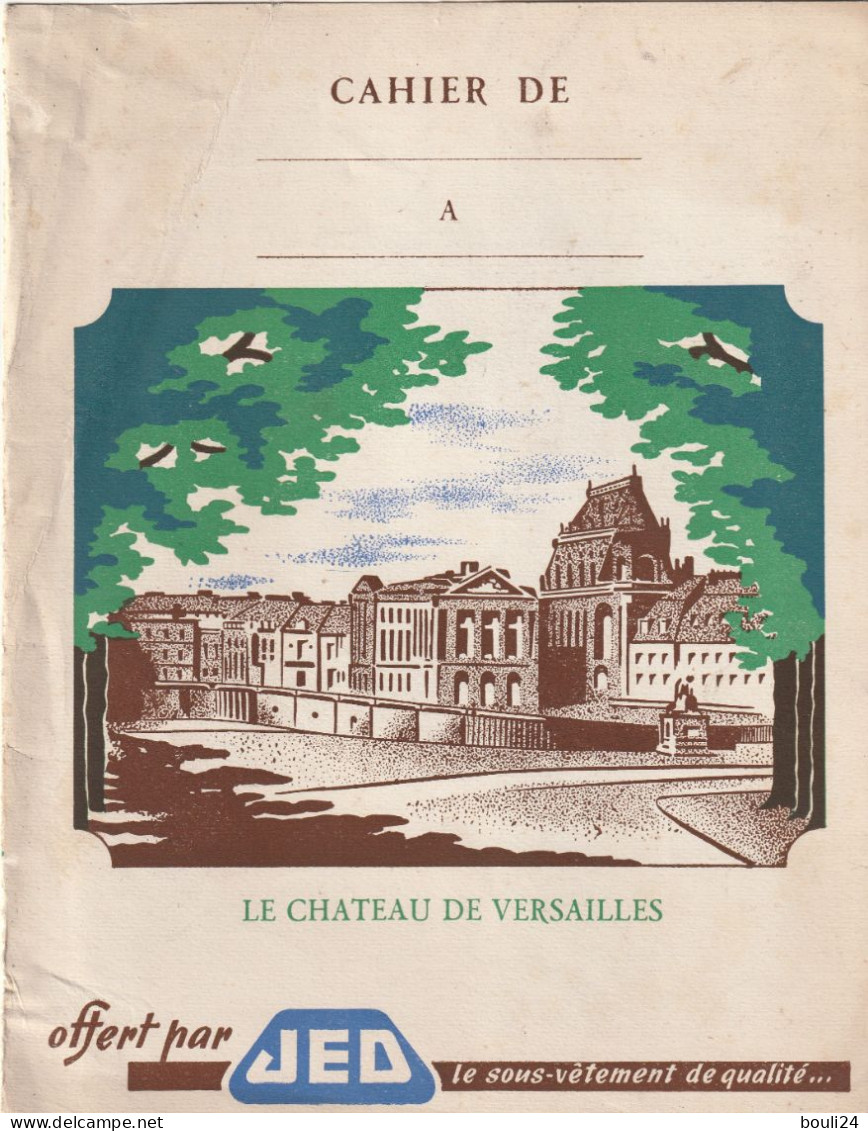 PROTEGE CAHIER ANCIEN CHATEAU DE VERSAILLES      VOIR VERSO  QUELQUES PLIS BORD GAUCHE - Schutzumschläge