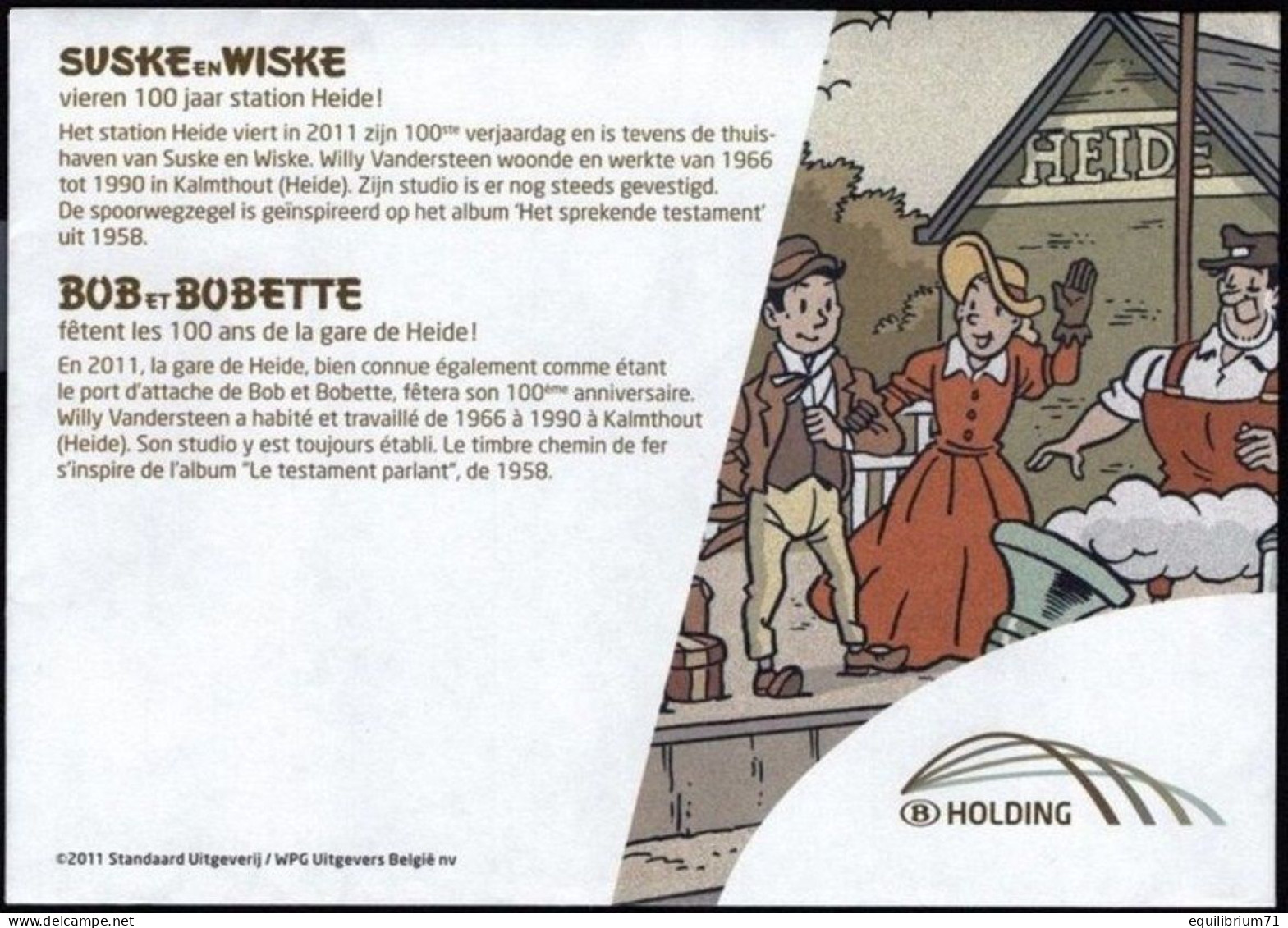 TRV-BL20**(TRV72) - Bob Et Bobette Dentelé / Suske En Wiske Getand - 100 Ans / Jaar - Gare / Station - Heide - Philabédés (fumetti)