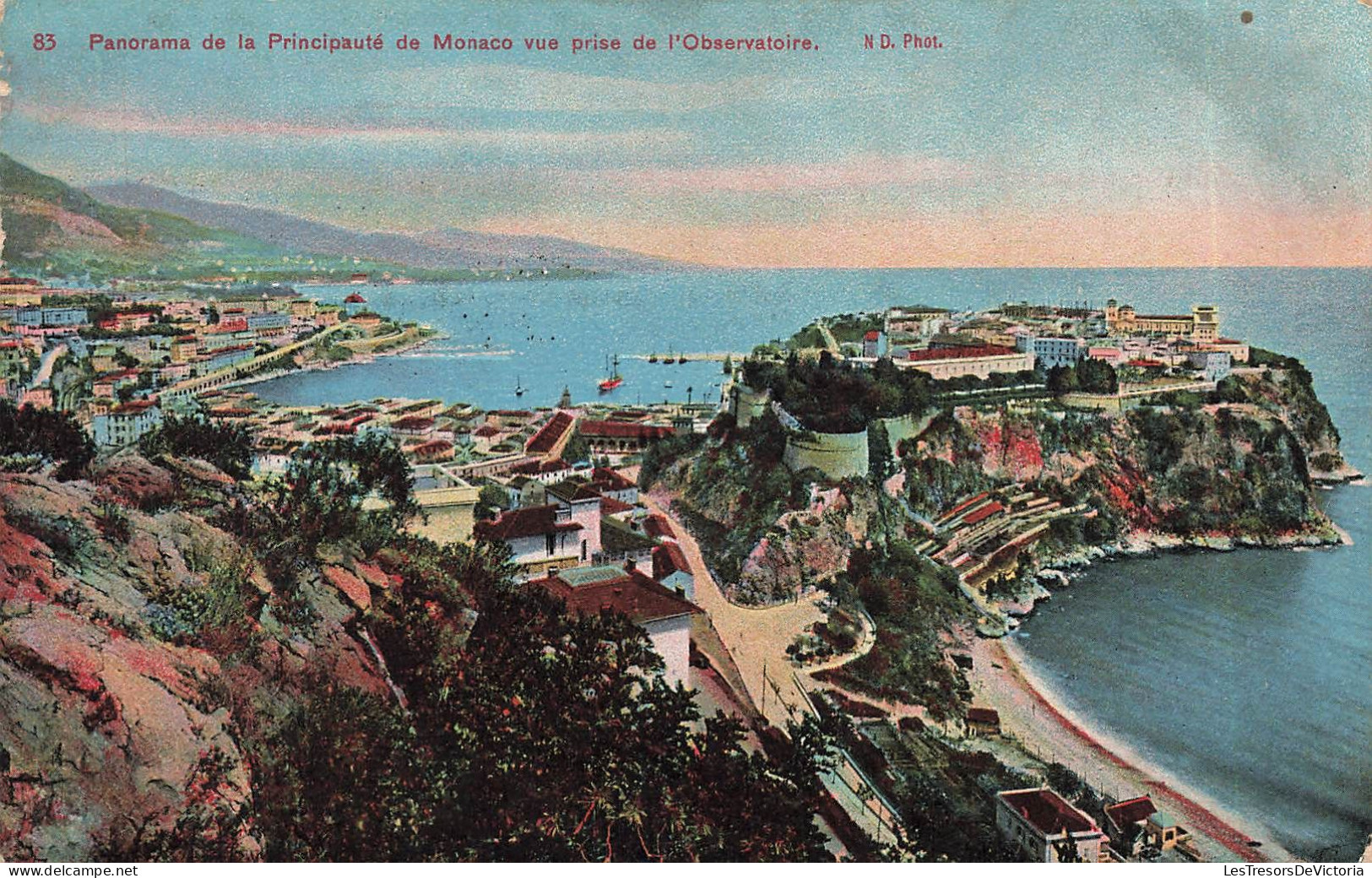MONACO - Panorama De La Principauté De Monaco Vue Prise De L'Observatoire - ND Phot - Carte Postale Ancienne - Multi-vues, Vues Panoramiques