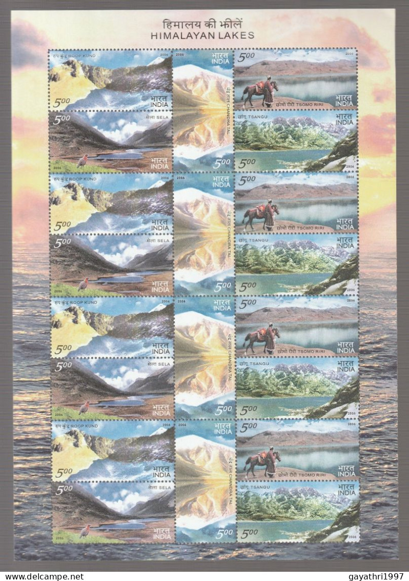 India 2006 Himalayan Lakes MINT SHEETLET Good Condition (SL-41) - Unused Stamps