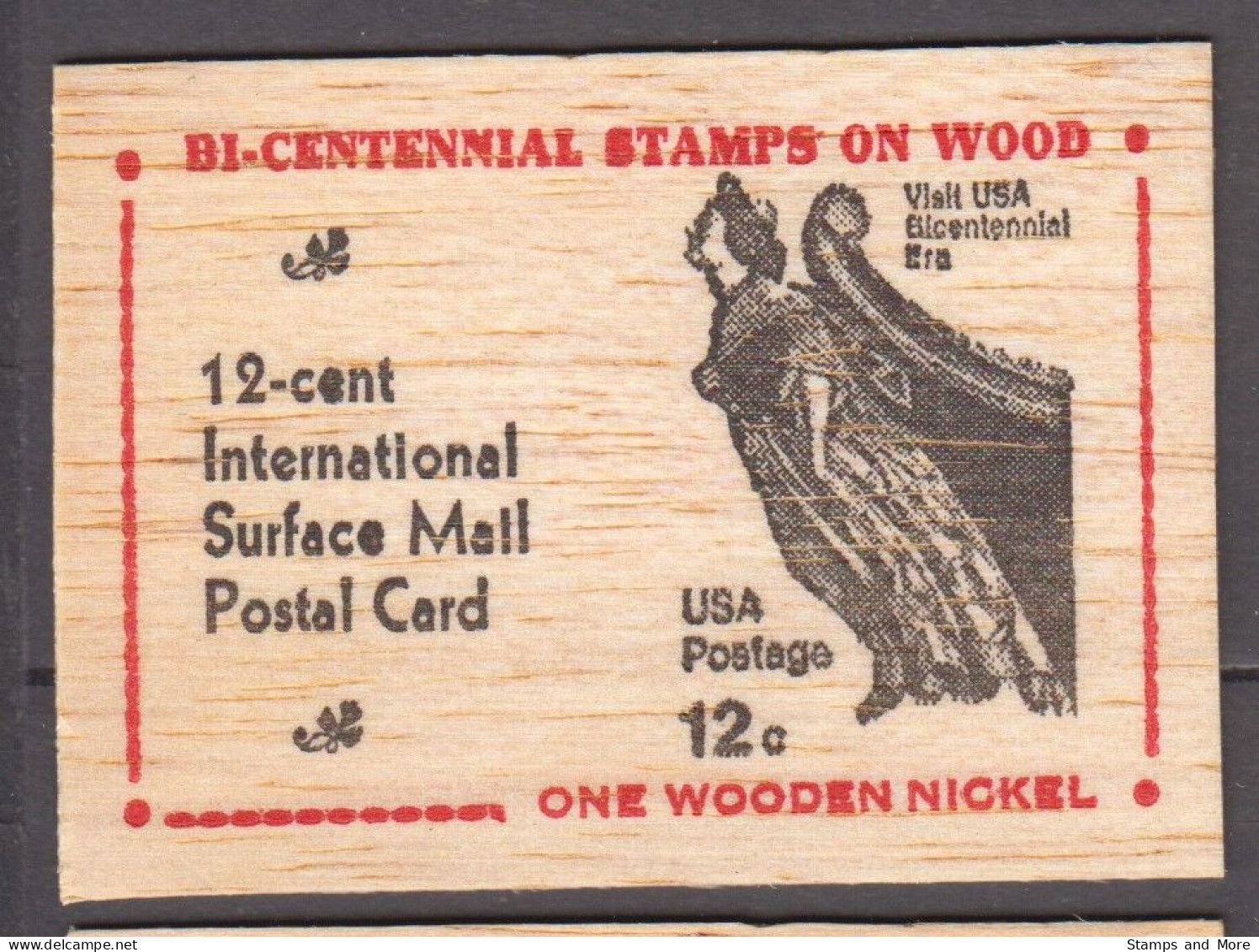 USA - Set Of 13 Stamp Replica's On Wood (Dutchess Philatelic Society, New York) - Schmuck-FDC