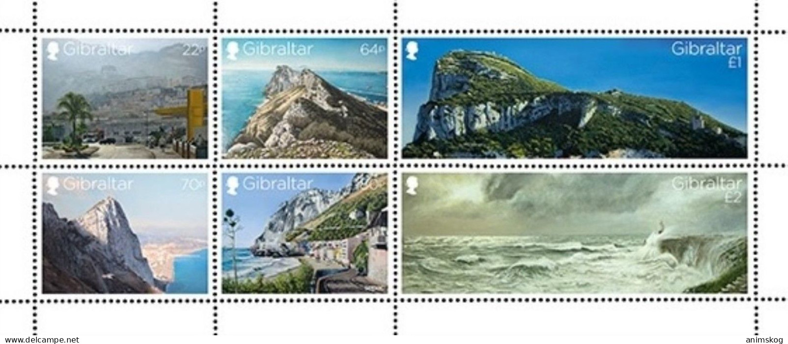 Gibraltar 2018**, Ansichten Des Felsens Von Gibraltar / Gibraltar 2018, MNH, Views Of The Rock Of Gibraltar - Sukkulenten