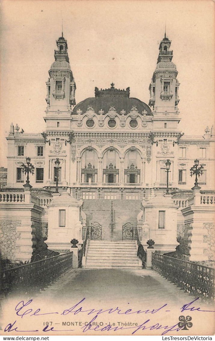 MONACO - Monte Carlo - Le Théâtre - Dos Non Divisé - Carte Postale Ancienne - Monte-Carlo