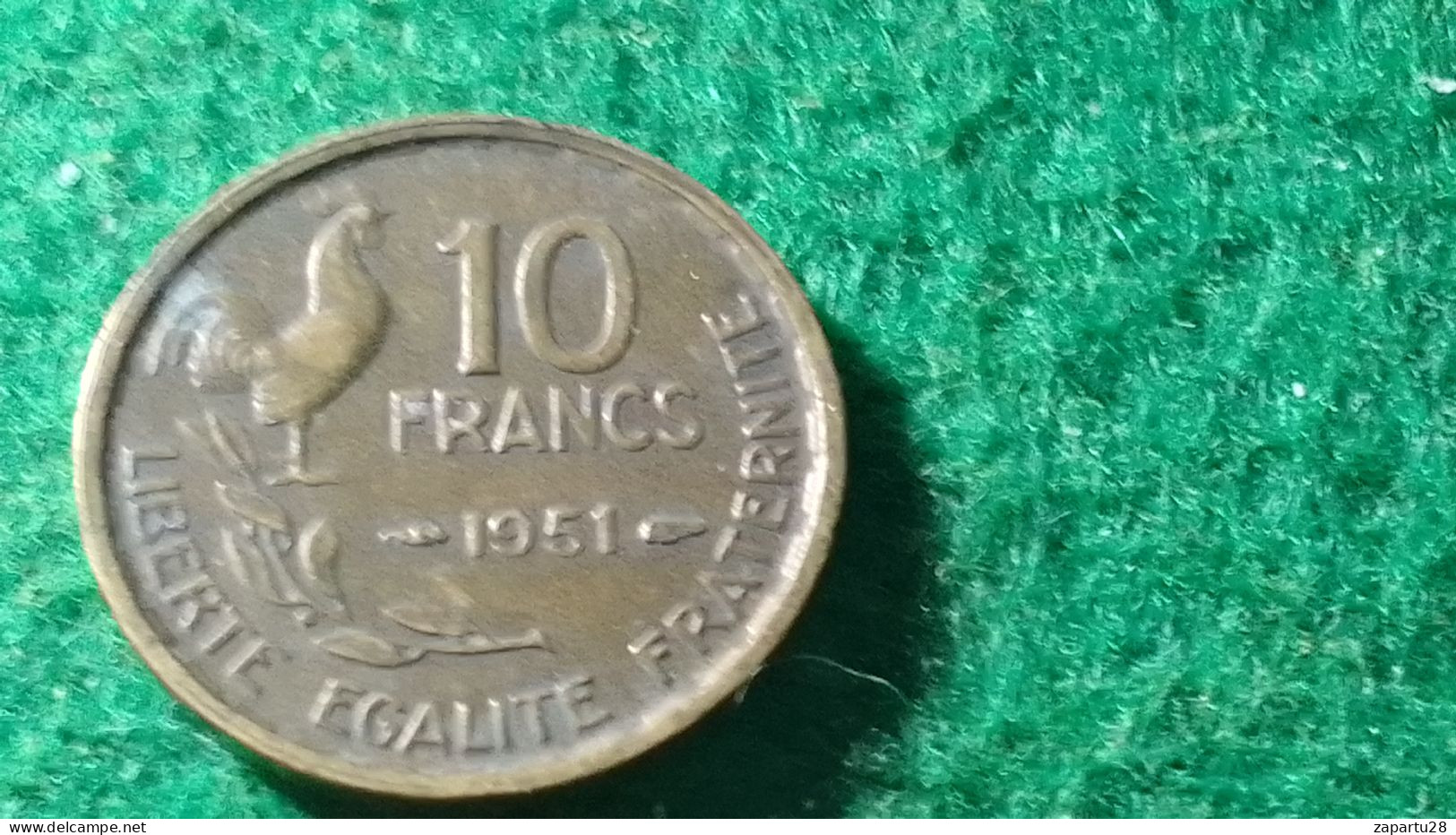 FRANSA - 1951    10  FRANK - 10 Francs