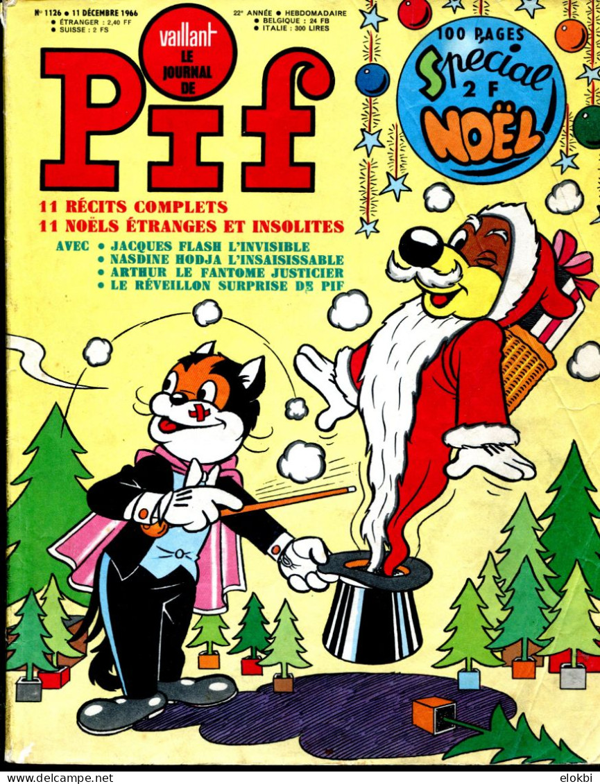 Vaillant Le Journal De Pif N°1126 - N° Spécial De Noël Avec 11 Récits Complets - Vaillant