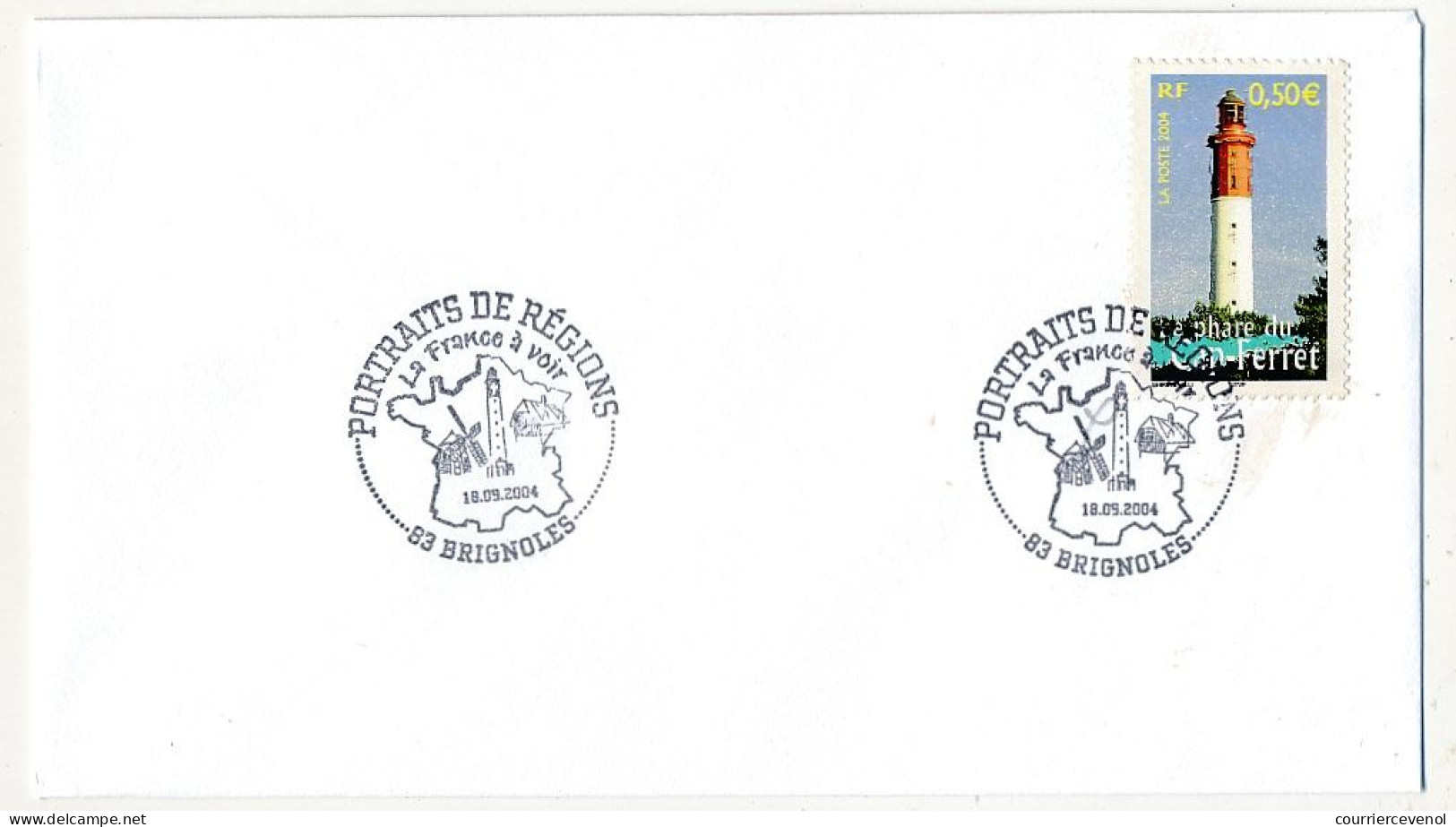 FRANCE - 10 enveloppes Portraits de Régions obl illustrée 83 BRIGNOLES 18/09/2004