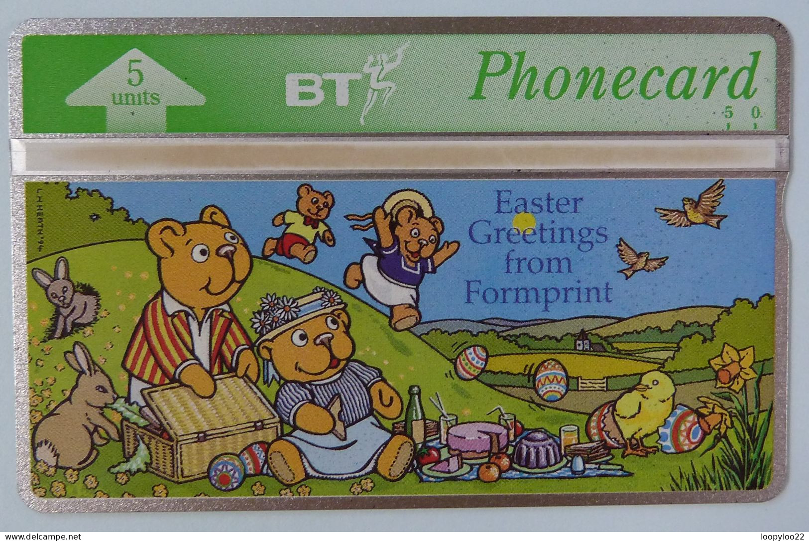 UK - Great Britain - BT & Landis & Gyr - BTP221 - Formprint - Easter Teddy Bear's Picnic - 403D - 500ex - Mint - BT Private