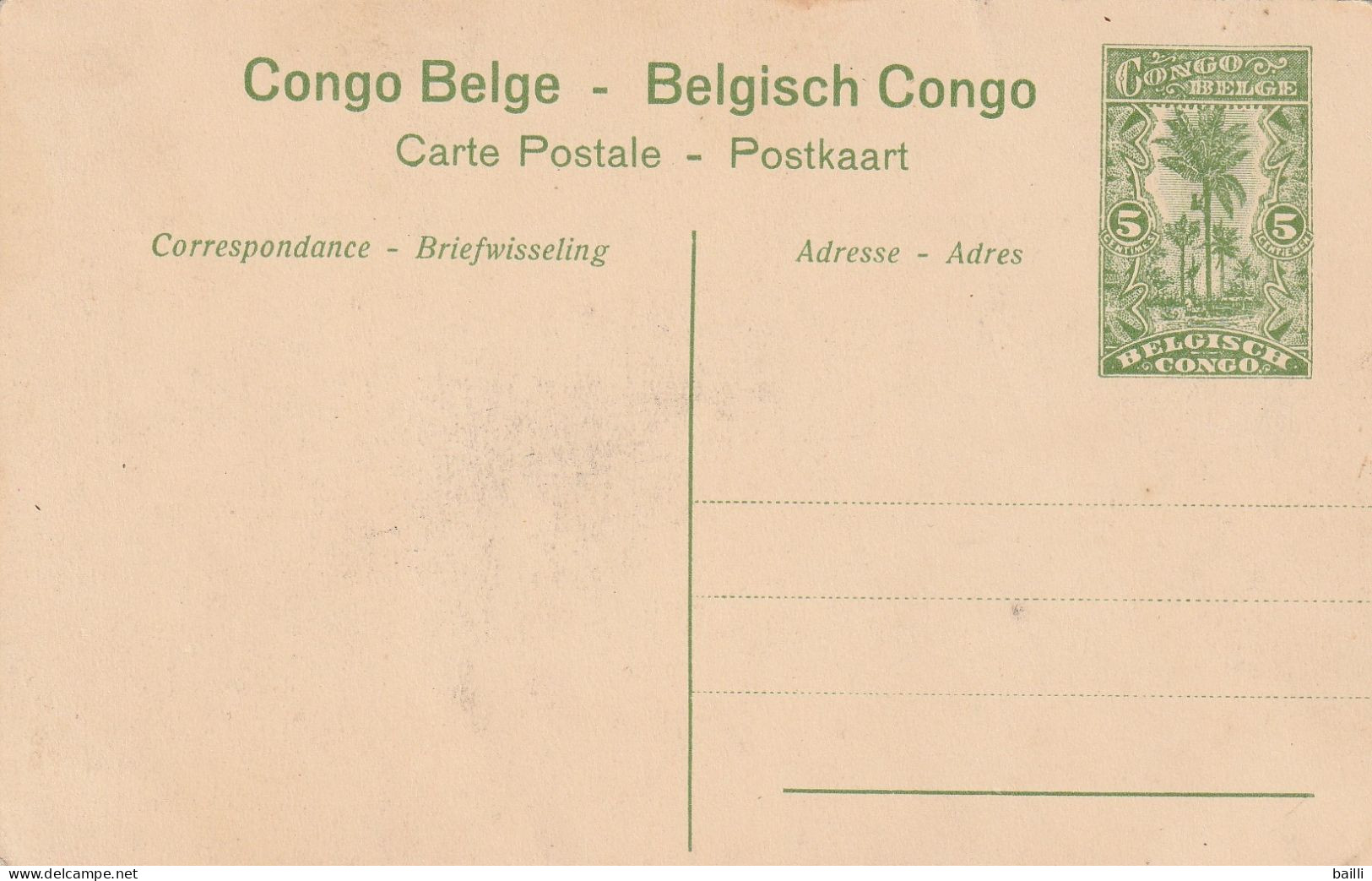 Congo Belge Entier Postal Illustré - Entiers Postaux