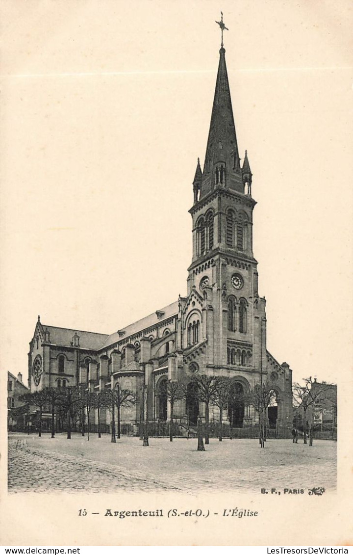 FRANCE - Argenteuil - L'Eglise - Entrée - Carte Postale Ancienne - Argenteuil