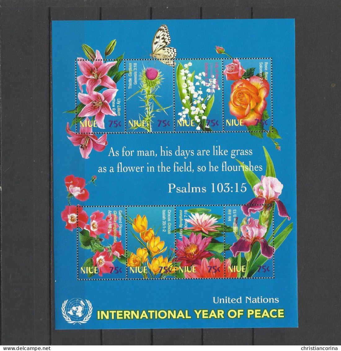 NIUE 2004 UNITED NATIONS YEAR OF PEACE FLOWERS - Niue