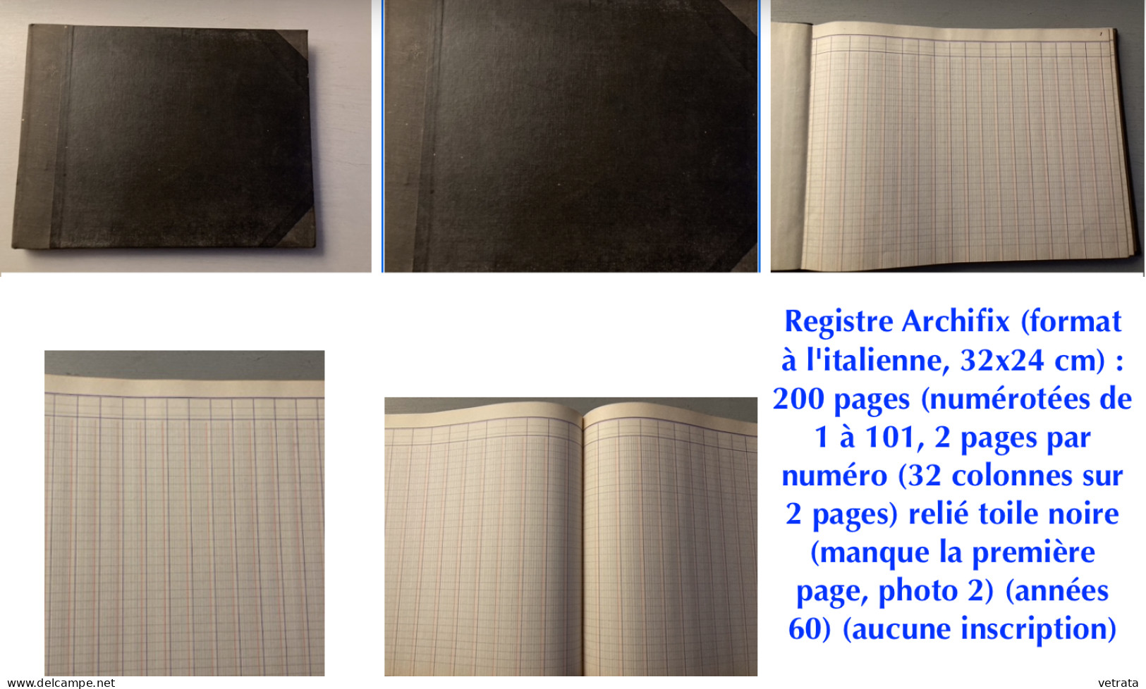 Papeterie Exacompta : 4 Cahiers Commandes / 1 Manifold Autocopiant & 1 registre + 2 Registres (400 & 200 pages) & 1 Clas