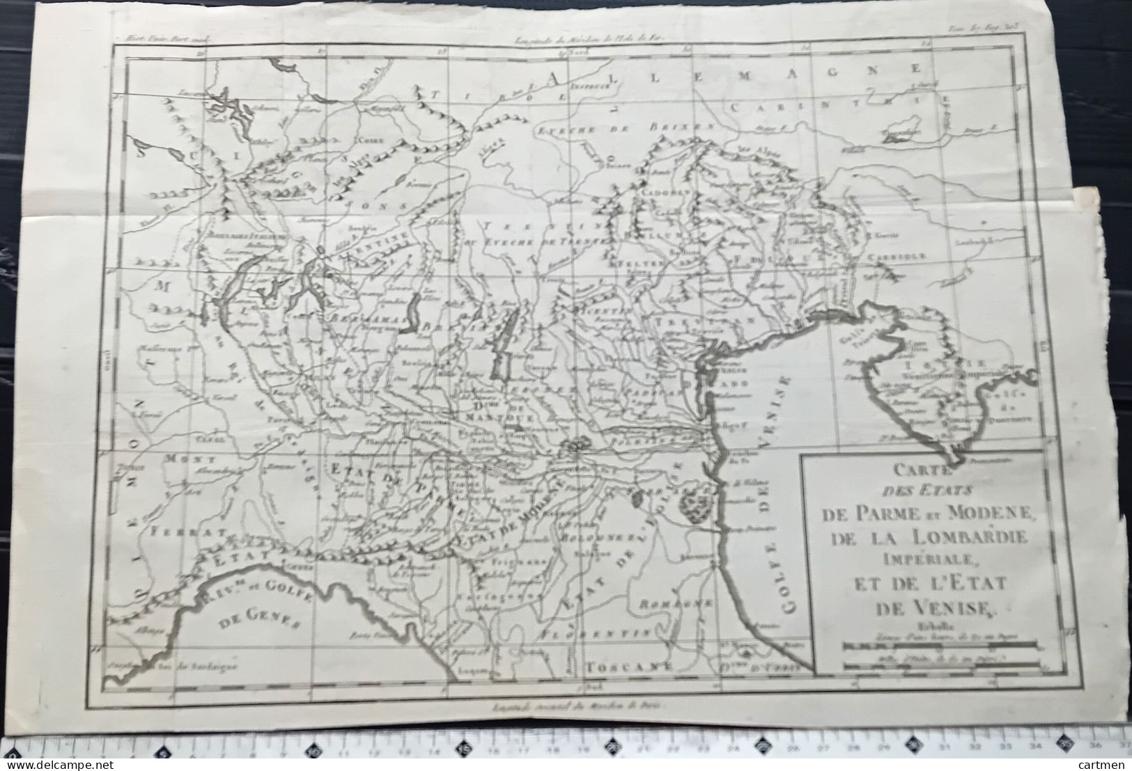 ATLAS MAP ITALIE PARME VENISE CARTE ANCIENNE MAP BRION DE LA TOUR 1780 - Cartes Géographiques