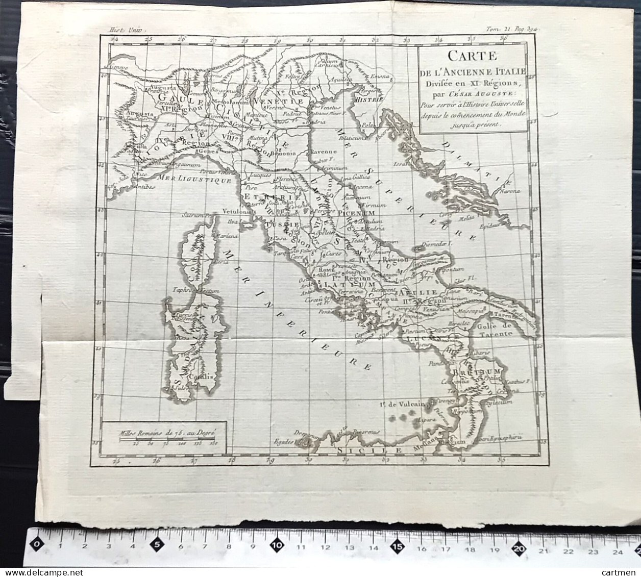 ATLAS MAP TALIE ANCIENNE SARDAIGNE CARTE ANCIENNE MAP BRION DE LA TOUR 1780 - Cartes Géographiques