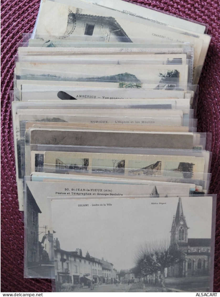 Lot De 63 Cartes Du Département  De L'ain 01 , Ensemble De Cartes Interessantes , Petit Prix - 5 - 99 Postcards