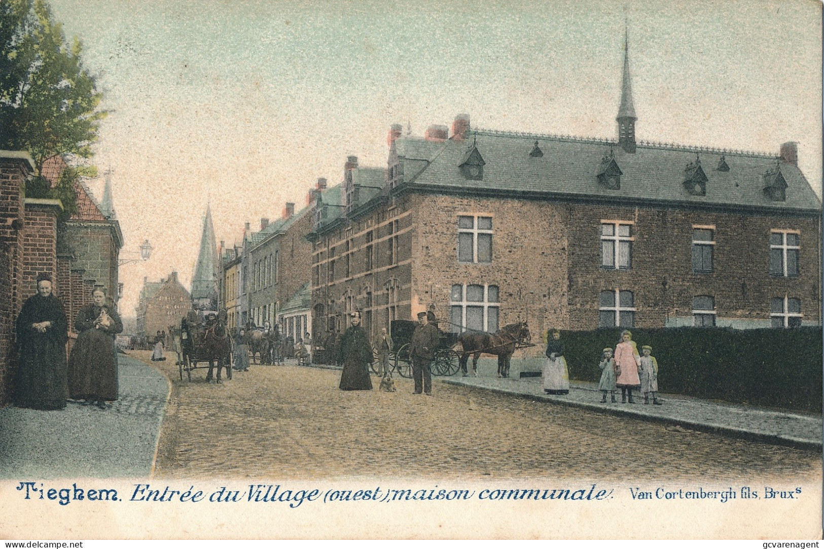 TIEGEM    ENTREE DU VILLAGE  OUEST MAISON COMMUNALE - Anzegem