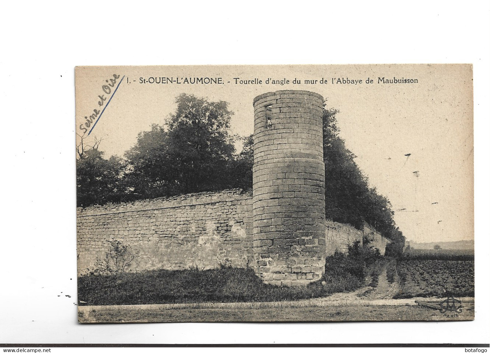 CPA DPT 95 ST OUEN L AUMONE , TOURELLE D ANGLE DU MUR DE L ABBAYE DE MAUBUISSON - Saint-Ouen-l'Aumône