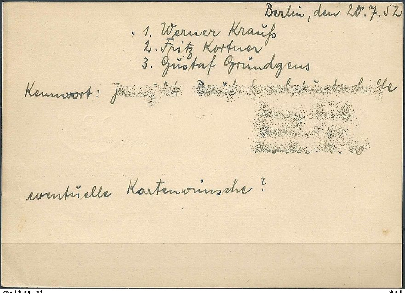 BERLIN 1952 Mi-Nr. P 28 Postkarte Gelaufen - Cartes Postales - Oblitérées