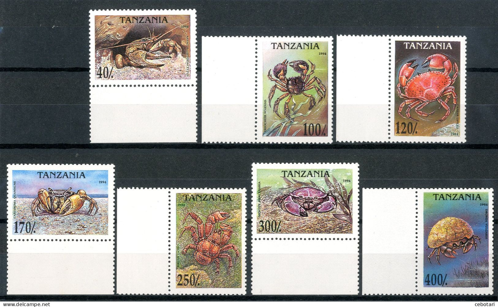 TANZANIA 1994 - Crabs - 7 Val. MNH. - Crustacés