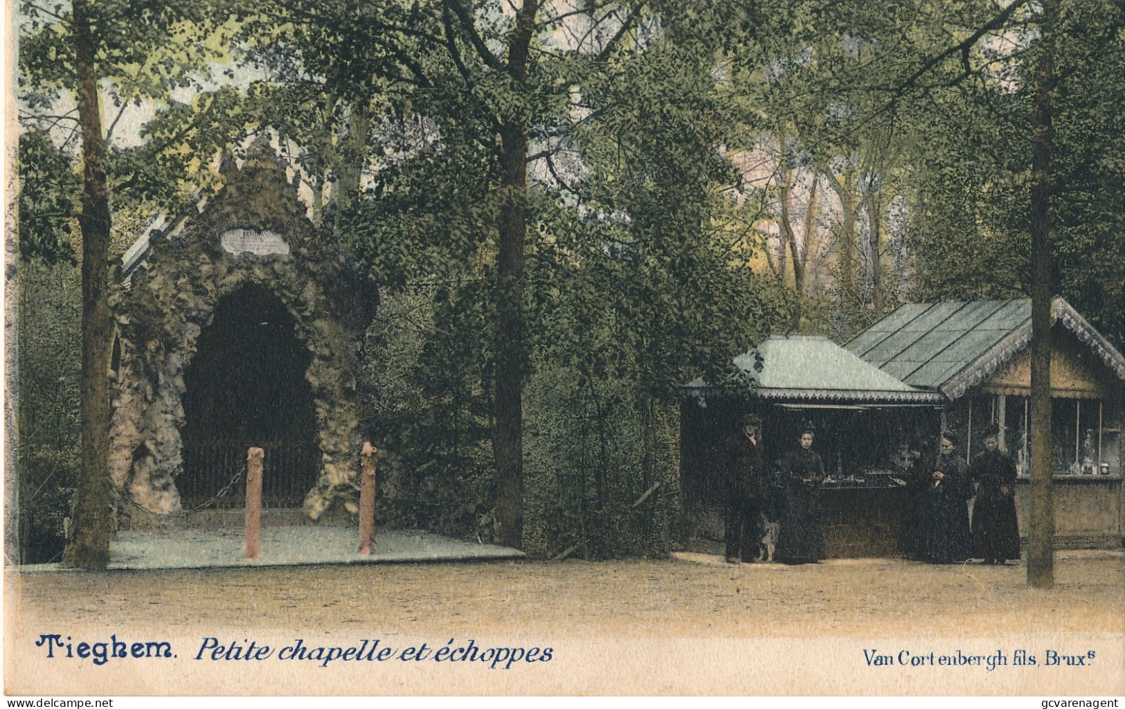 TIEGEM    PETITE CHAPELLE ET ECHOPPES - Anzegem