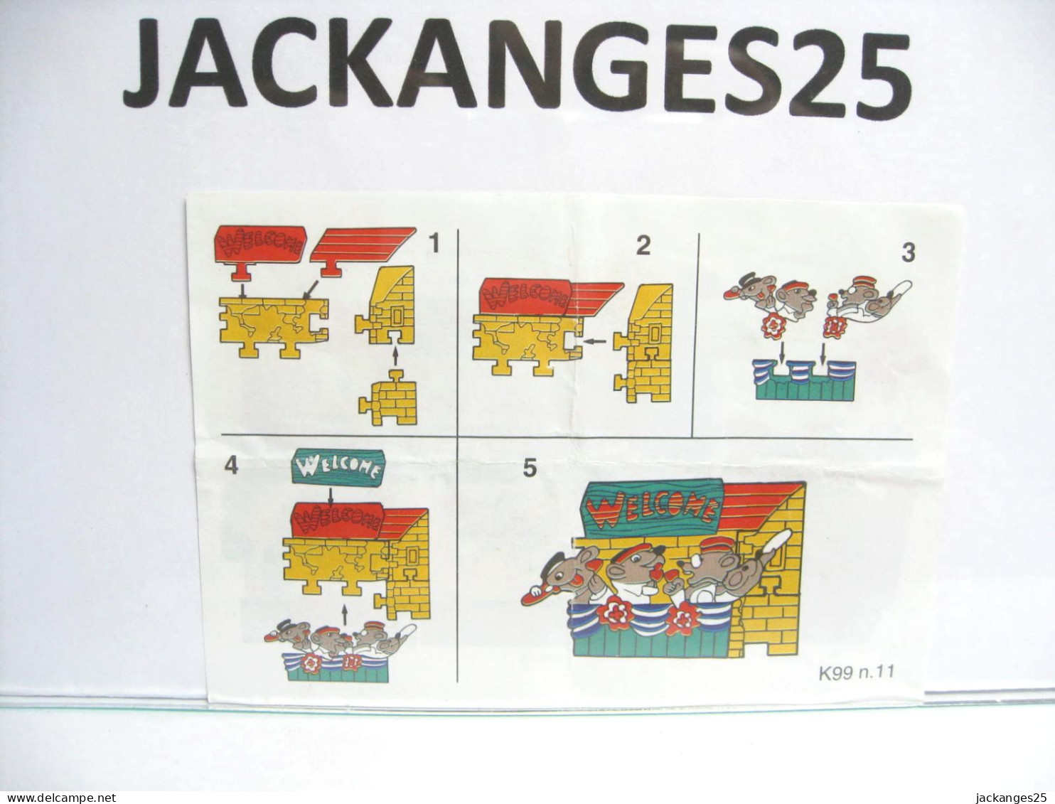 KINDER PUZZLE 3.  K99 N 11 GARE 1998 + BPZ - Rompecabezas