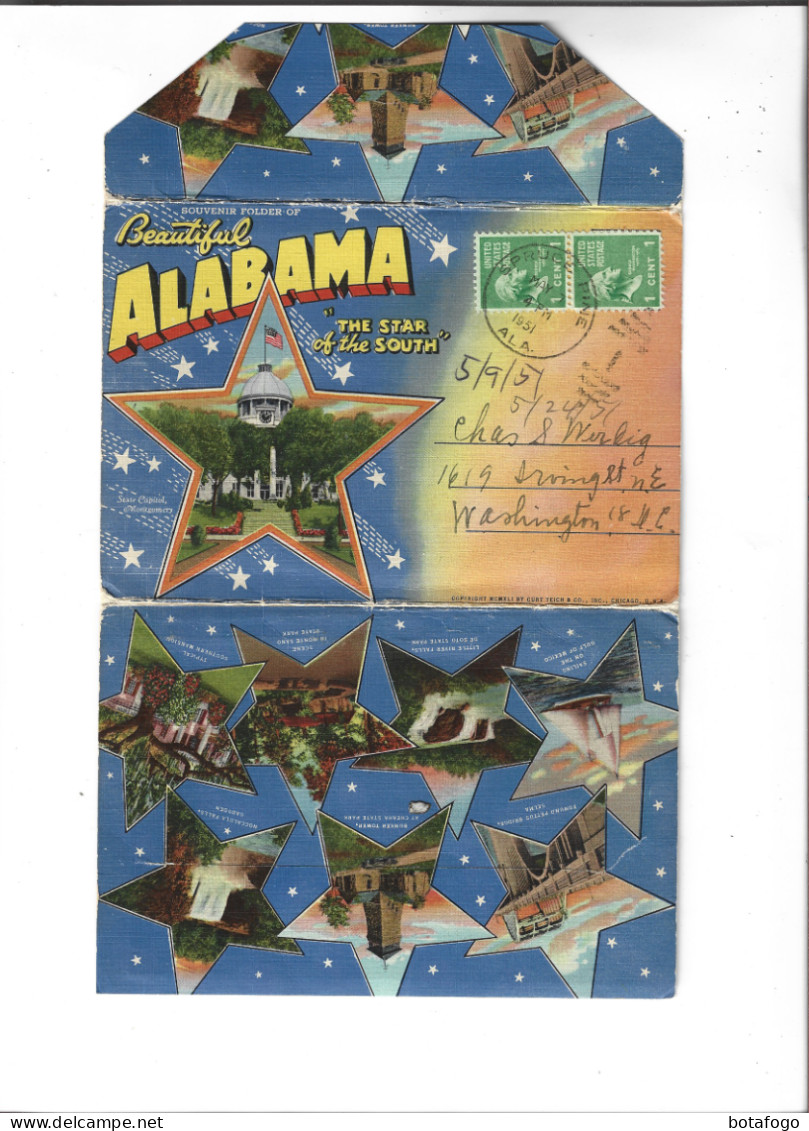 CARNET 18 VUES(recto Et Verso) Beautiful ALABAMA   En 1951! - Other & Unclassified