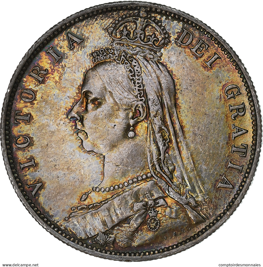 Grande-Bretagne, Victoria, 1/2 Crown, 1887, Londres, SPL, Argent, KM:764 - K. 1/2 Crown