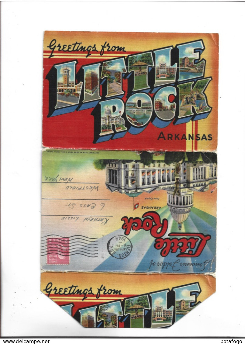 CARNET 18 VUES(recto Et Verso) LITTLE ROCK Arkansas  En 1949! - Little Rock