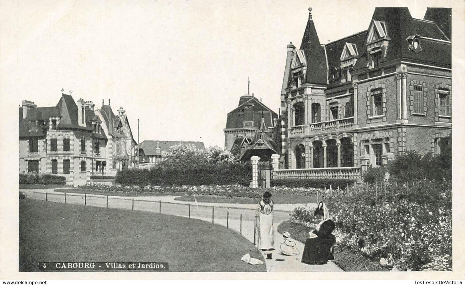 FRANCE - Cabourg - Villas Et Jardins - Carte Postale Ancienne - Cabourg