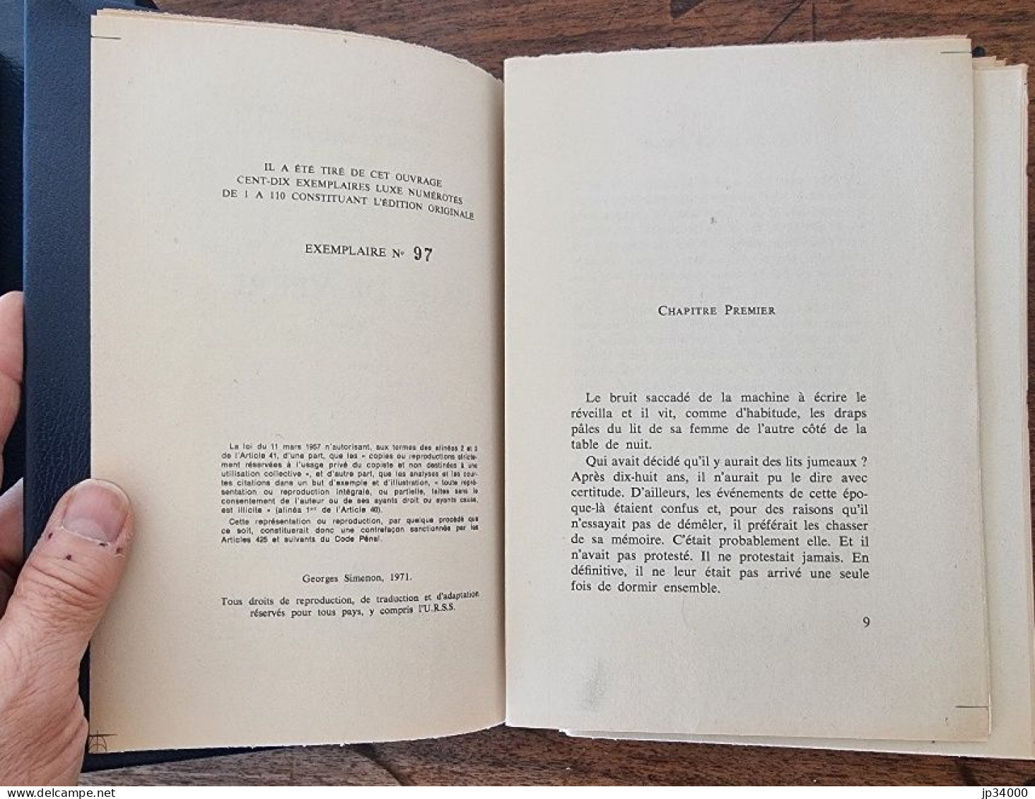 Georges SIMENON. La Cage De Verre. Edition Originale. N°97/110 Exemplaires - Presses De La Cité