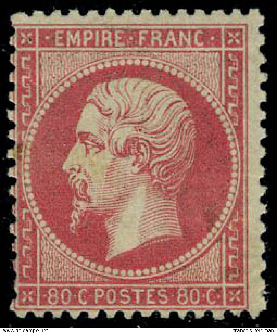 Neuf Avec Charnière N° 24a, 80c Rose Foncé, C.L., TB, Signé Roumet - Sonstige & Ohne Zuordnung