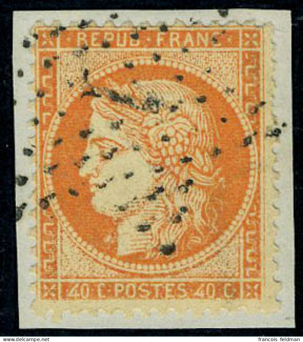 Fragment N° 38d, 40c Orange, Variété 4 Larges Sur Fragment, TB - Other & Unclassified